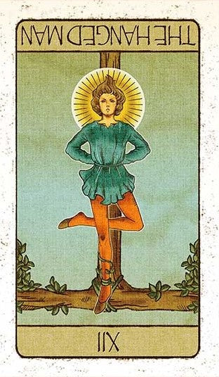 「吊るされた男」逆位置のイメージ