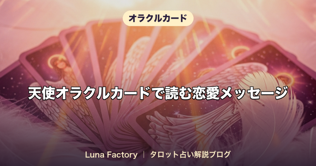 天使オラクルカードで読む恋愛メッセージ｜片思い・復縁・関係改善の使い方