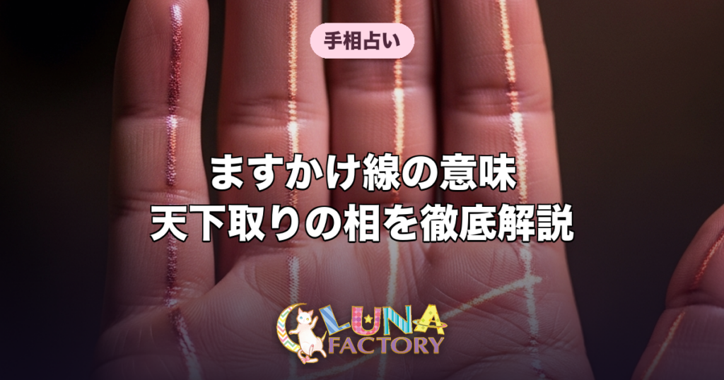 ますかけ線の意味｜天下取りの相と呼ばれる強運の手相を徹底解説